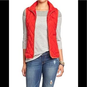 Cozy Puffer Vest in Bright Orange